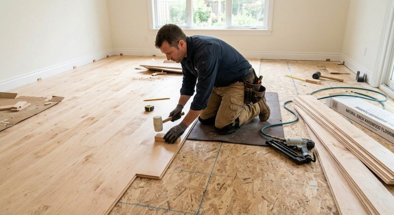 Birch Floor Installation in Plainfield, IL