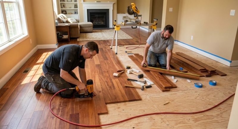 Cherry Floor Installation in Brookfield, IL
