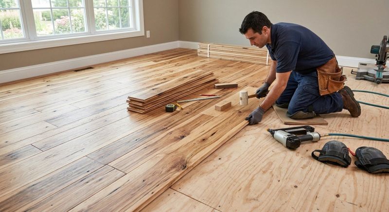 Hickory Floor Installation in Plainfield, IL