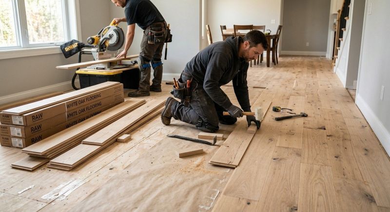 Oak Floor Installation in Geneva, IL