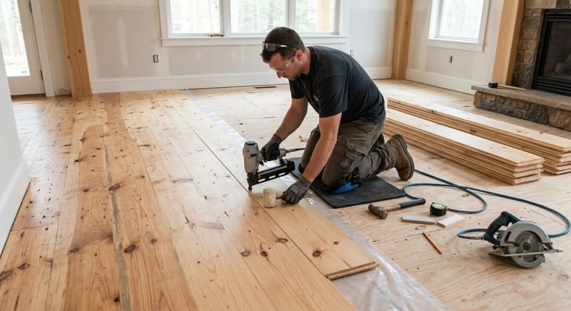 Pine Floor Installation in Plainfield, IL