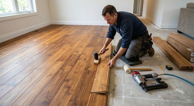 Teak Flooring Installation in Plainfield, IL
