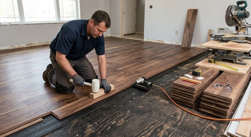 Walnut Flooring Installation in Plainfield, IL
