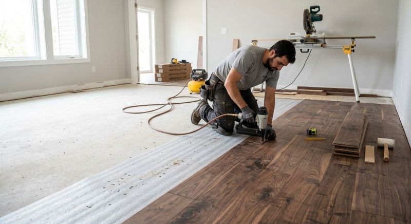 Walnut Flooring Installation in Plainfield, IL