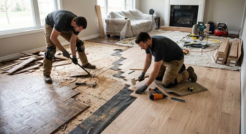 Wood Floor Replacement in Morris, IL